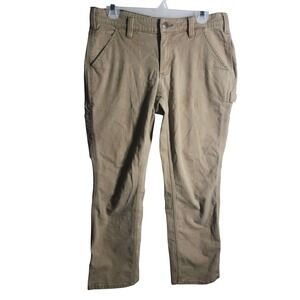 Carhartt Womens Khaki Cargo carpenter Work Utility Pants Size 8 Short